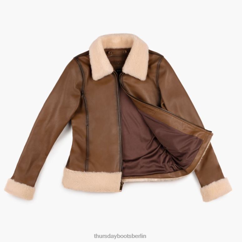 Thursday Boots Fliegerjacke Frauen DLHT499 Kleidung Nussbaum