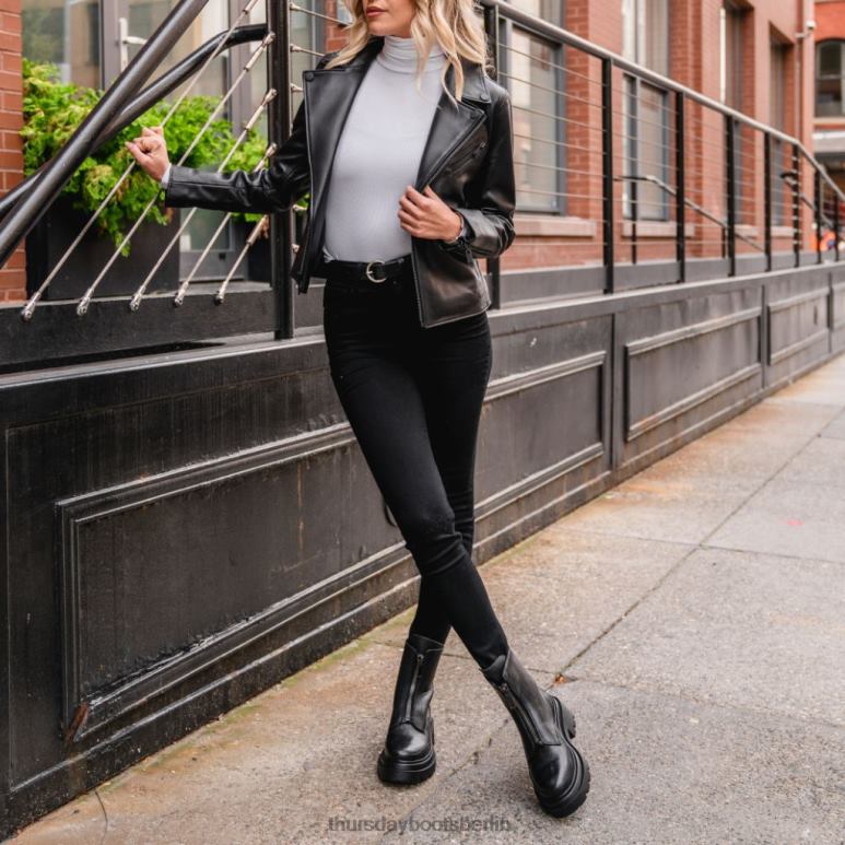 Thursday Boots Motorradjacke Frauen DLHT500 Kleidung Schwarz