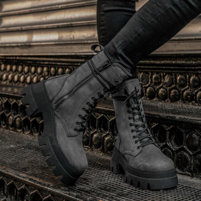 Thursday Boots Dynastie Frauen DLHT411 Schuhe grau matt