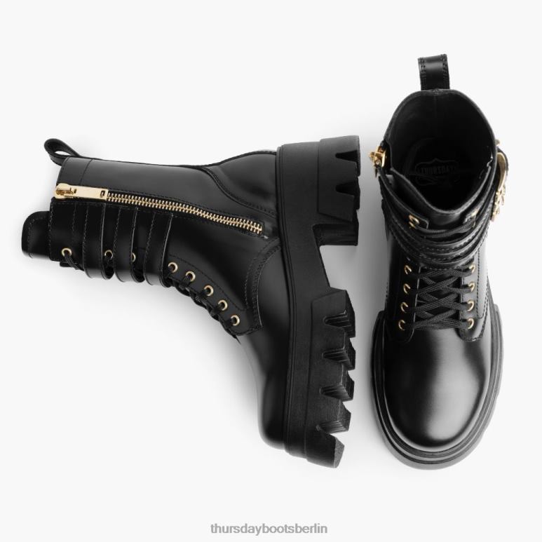 Thursday Boots Dynastie Frauen DLHT413 Schuhe schwarzes Gold