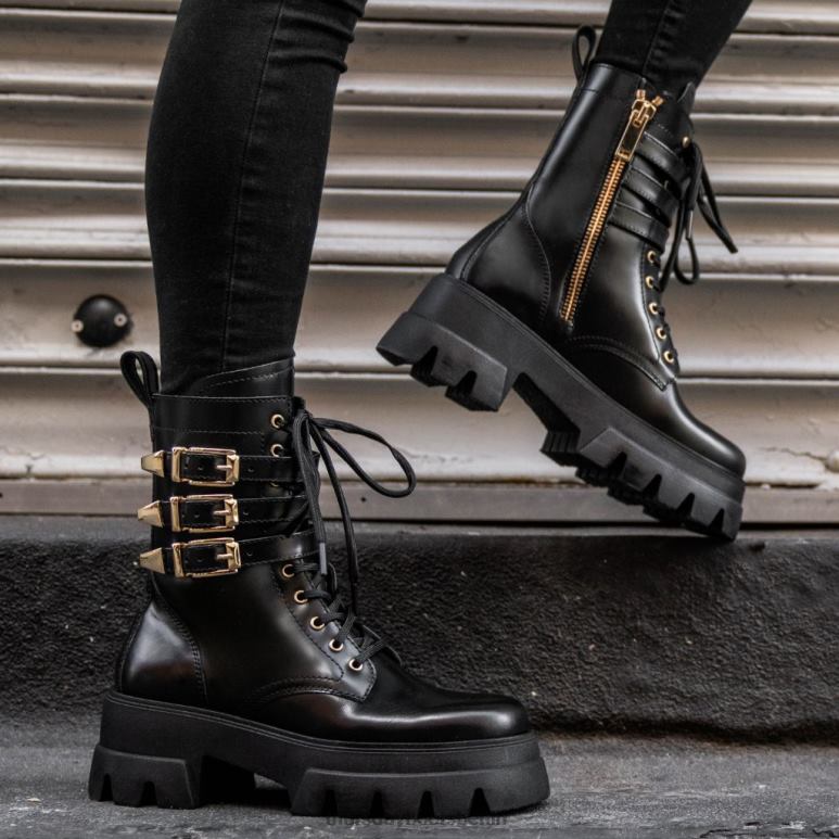 Thursday Boots Dynastie Frauen DLHT413 Schuhe schwarzes Gold