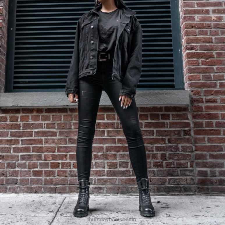 Thursday Boots Kampf Frauen DLHT360 Schuhe Schwarz