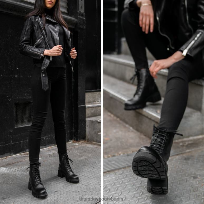 Thursday Boots Koda Frauen DLHT363 Schuhe Schwarz