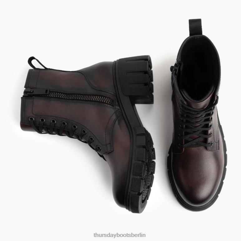 Thursday Boots Koda Frauen DLHT364 Schuhe Schwarzkirsche