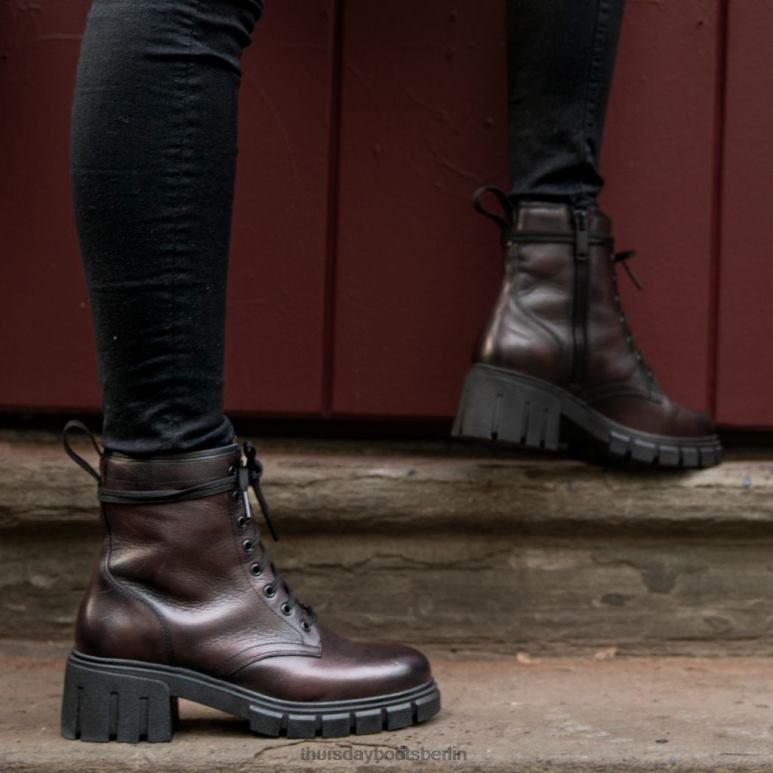 Thursday Boots Koda Frauen DLHT364 Schuhe Schwarzkirsche