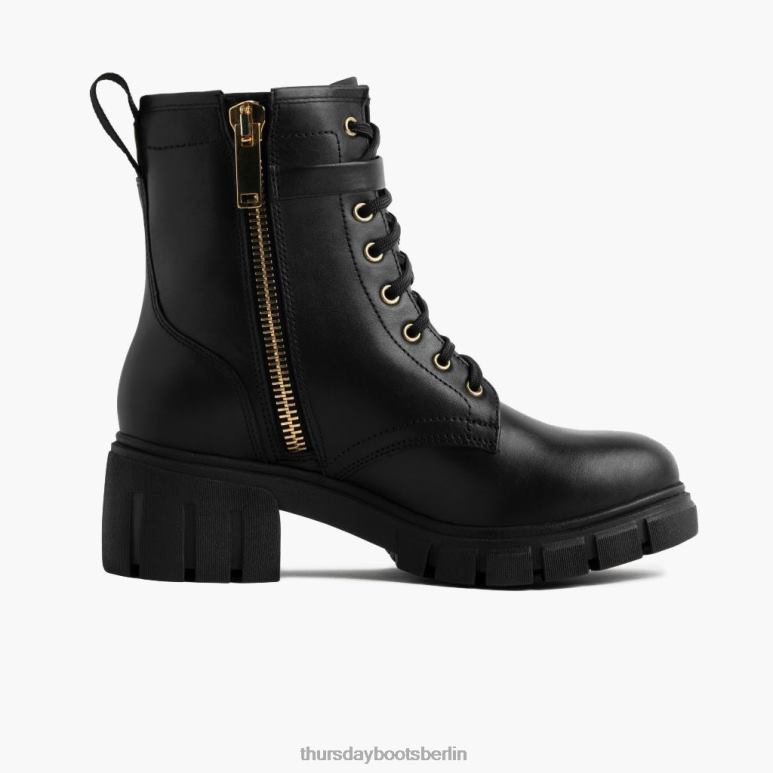Thursday Boots Koda Frauen DLHT366 Schuhe schwarzes Gold