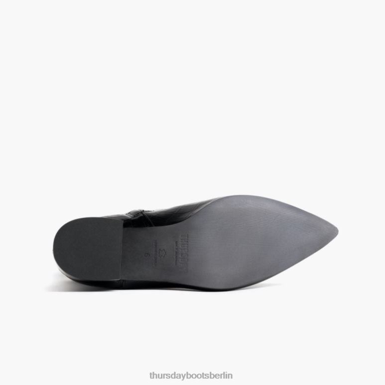 Thursday Boots Luna Frauen DLHT414 Schuhe schwarzes Kroko