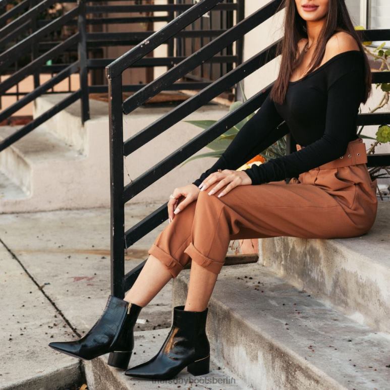 Thursday Boots Luna Frauen DLHT414 Schuhe schwarzes Kroko