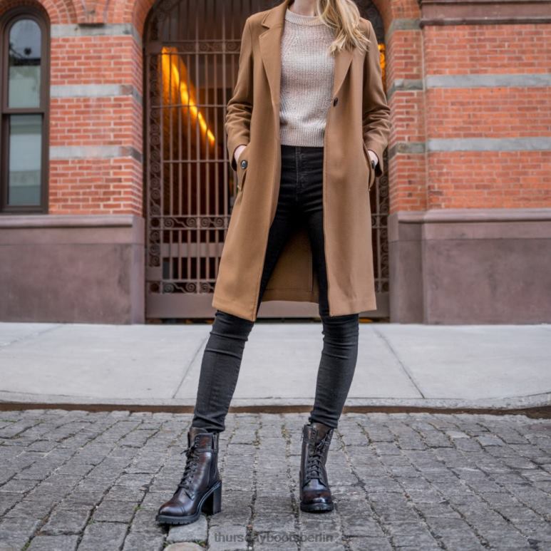 Thursday Boots Rebell Frauen DLHT407 Schuhe schwarzer Kaffee