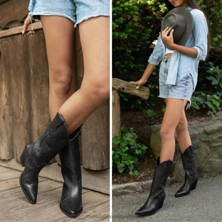 Thursday Boots Rodeo Frauen DLHT390 Schuhe Schwarz