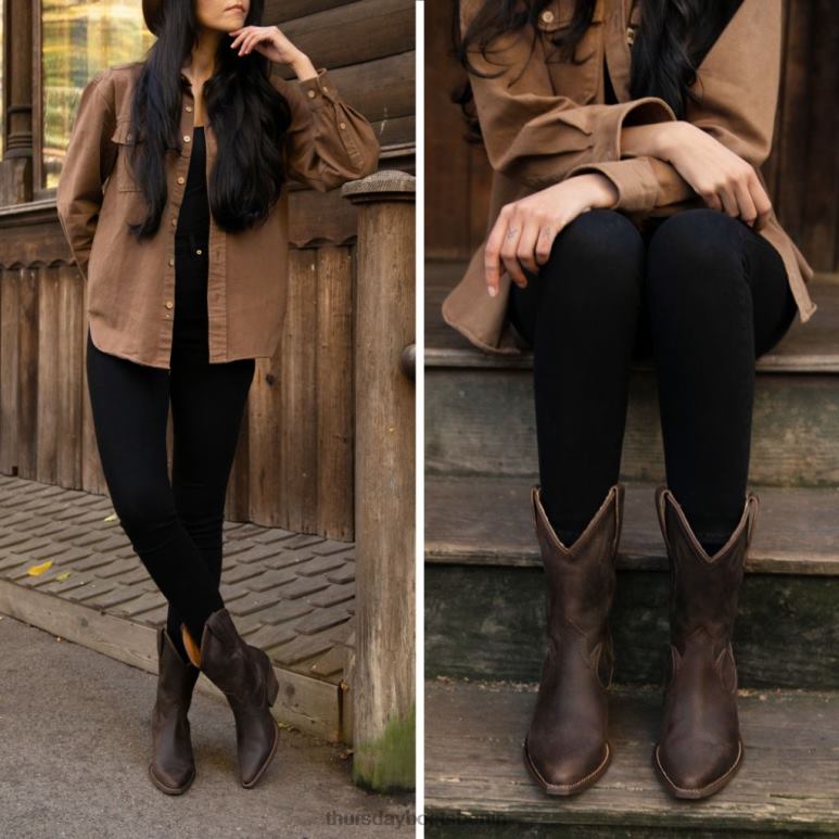 Thursday Boots Sierra Frauen DLHT395 Schuhe Tabak