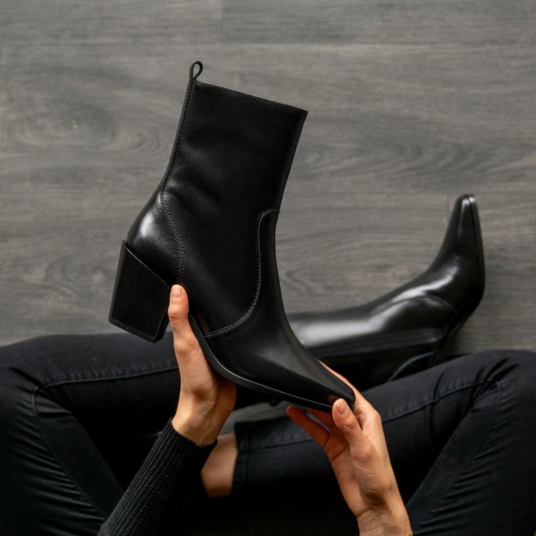 Thursday Boots Soho-Reißverschluss Frauen DLHT429 Schuhe Schwarz