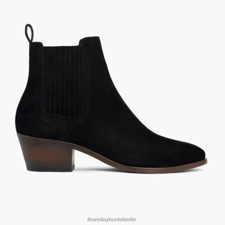 Thursday Boots Träumer-Bootie Frauen DLHT375 Schuhe schwarzes Wildleder