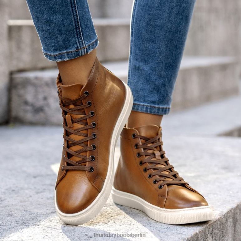 Thursday Boots Premier High Top Frauen DLHT474 Schuhe Toffee