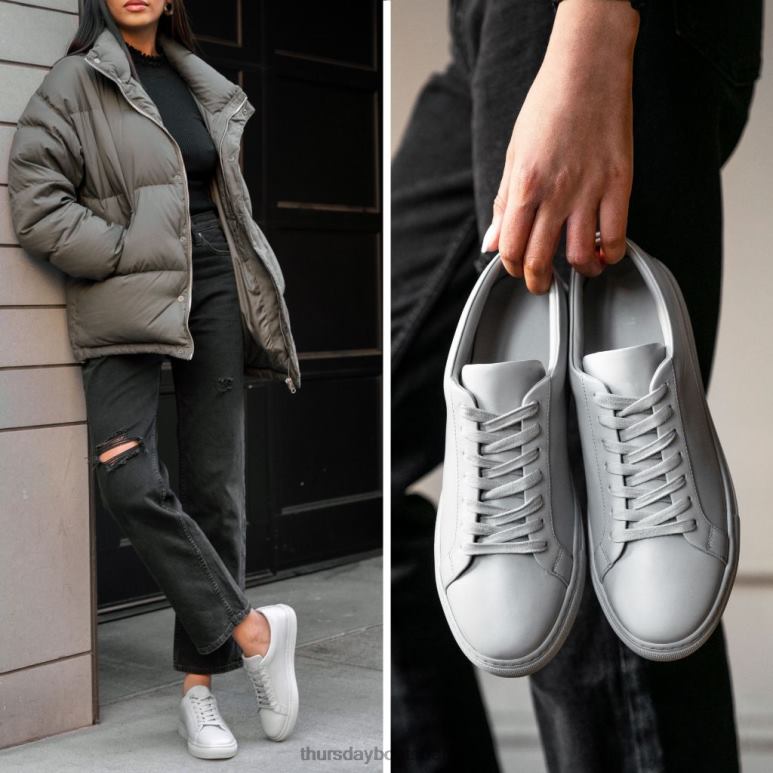 Thursday Boots Premier Low Top Frauen DLHT451 Schuhe hellgrau