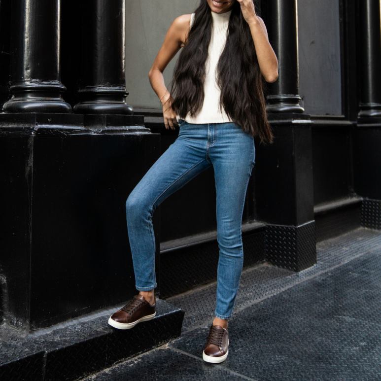 Thursday Boots Premier Low Top Frauen DLHT452 Schuhe Kaffee