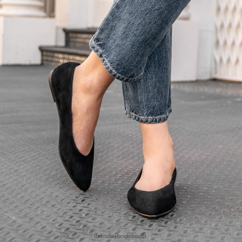 Thursday Boots viva Frauen DLHT482 Schuhe schwarzes Wildleder