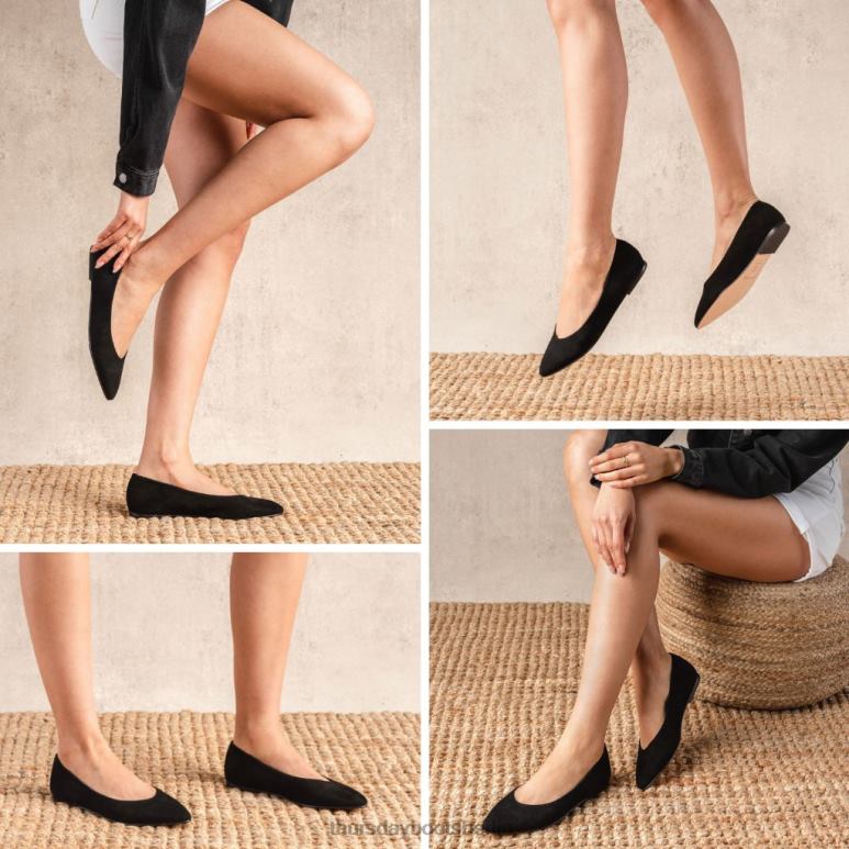 Thursday Boots viva Frauen DLHT482 Schuhe schwarzes Wildleder