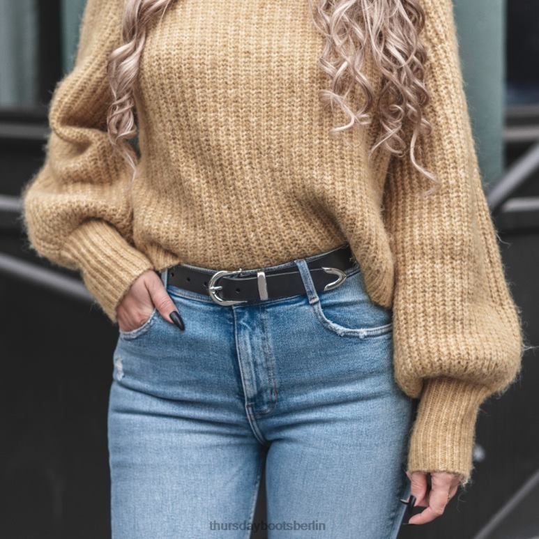 Thursday Boots Western-Ledergürtel Frauen DLHT471 Zubehör Schwarz