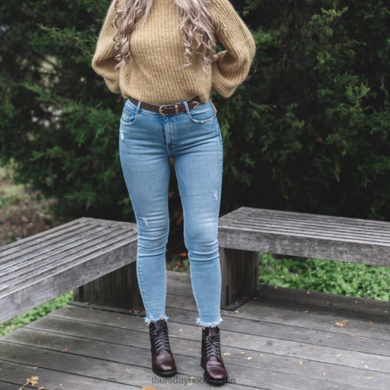 Thursday Boots Western-Ledergürtel Frauen DLHT472 Zubehör braun