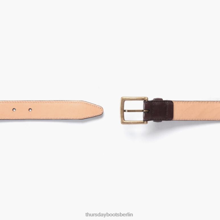 Thursday Boots klassischer Ledergürtel Frauen DLHT469 Zubehör braun