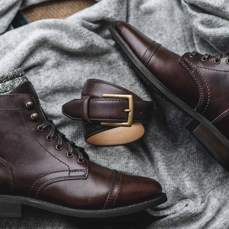 Thursday Boots klassischer Ledergürtel Frauen DLHT469 Zubehör braun