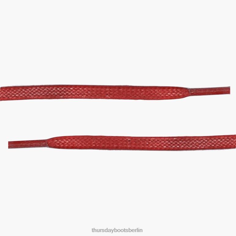 Thursday Boots Flache Schnürsenkel aus gewachster Baumwolle Frauen DLHT546 Zubehör Rot