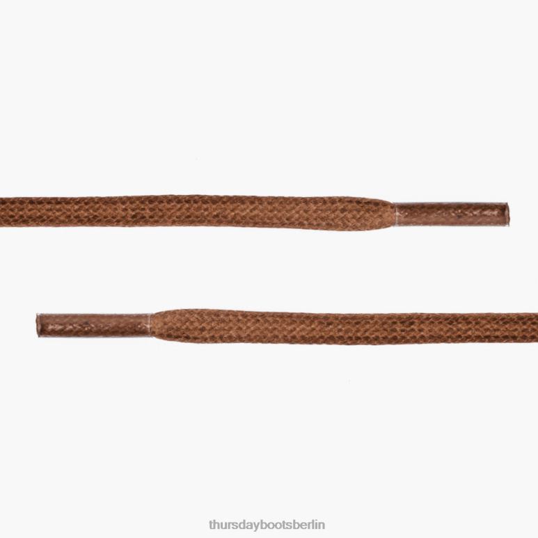 Thursday Boots Flache Schnürsenkel aus gewachster Baumwolle Frauen DLHT547 Zubehör Hellbraun