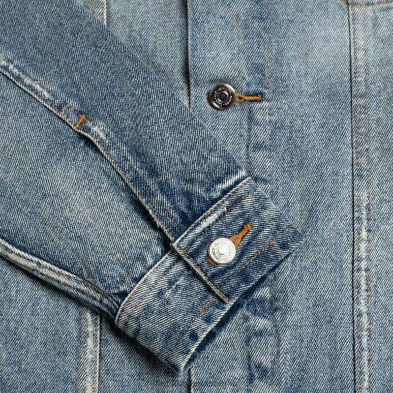 Thursday Boots Denim-Truckerjacke Männer DLHT230 Kleidung gewaschenes Indigo