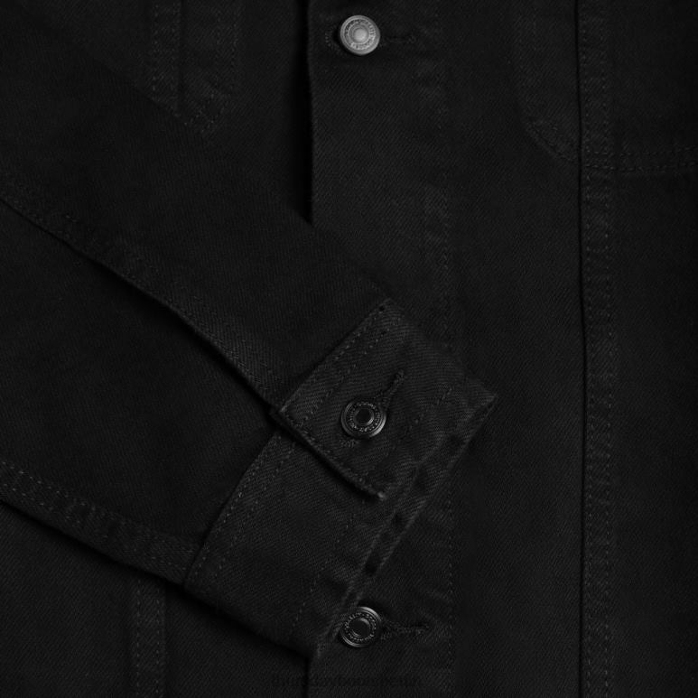 Thursday Boots Denim-Truckerjacke Männer DLHT231 Kleidung pechschwarz