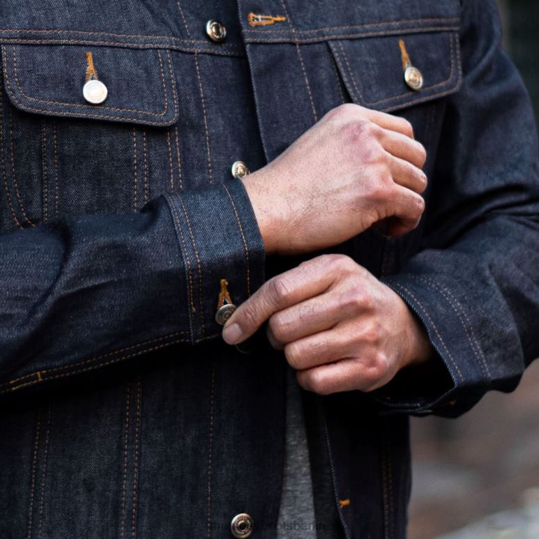 Thursday Boots Denim-Truckerjacke Männer DLHT232 Kleidung rohes Indigo