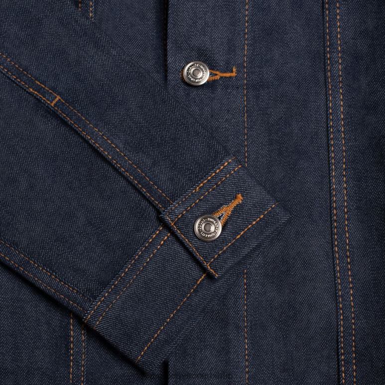 Thursday Boots Denim-Truckerjacke Männer DLHT232 Kleidung rohes Indigo