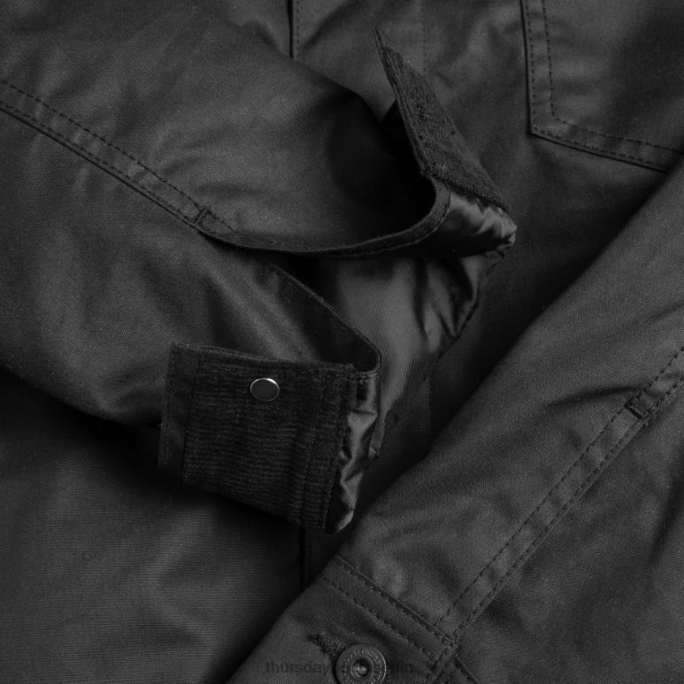 Thursday Boots Feldjacke aus gewachstem Canvas Männer DLHT233 Kleidung Schwarz