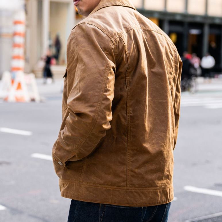 Thursday Boots Feldjacke aus gewachstem Canvas Männer DLHT234 Kleidung khaki