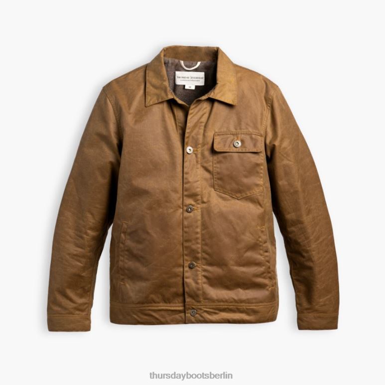 Thursday Boots Feldjacke aus gewachstem Canvas Männer DLHT234 Kleidung khaki