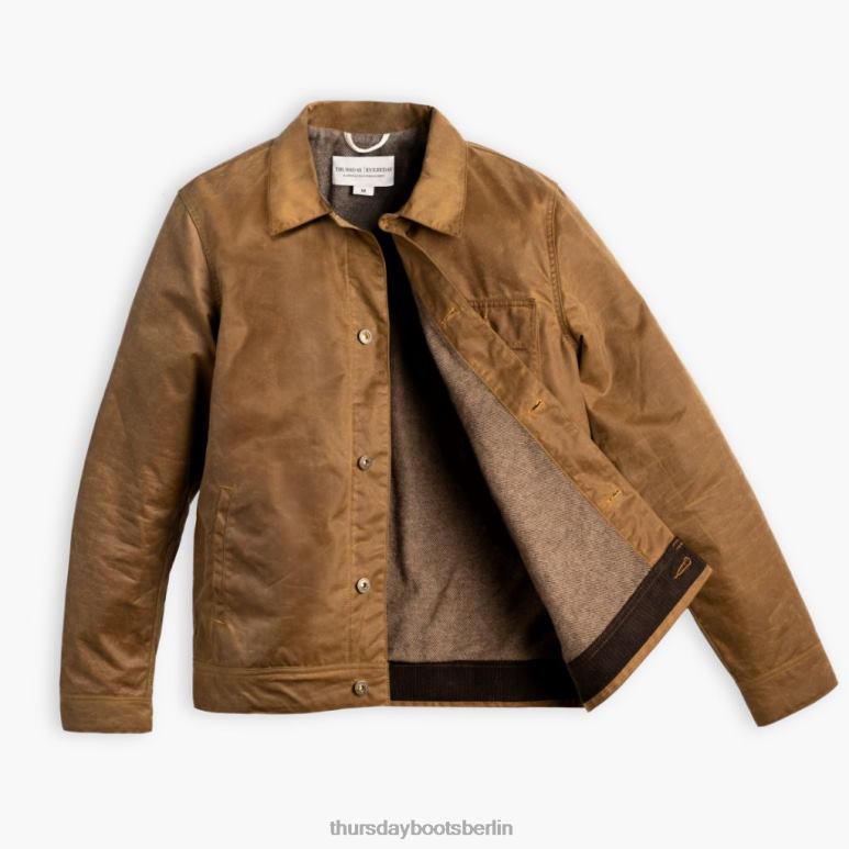 Thursday Boots Feldjacke aus gewachstem Canvas Männer DLHT234 Kleidung khaki