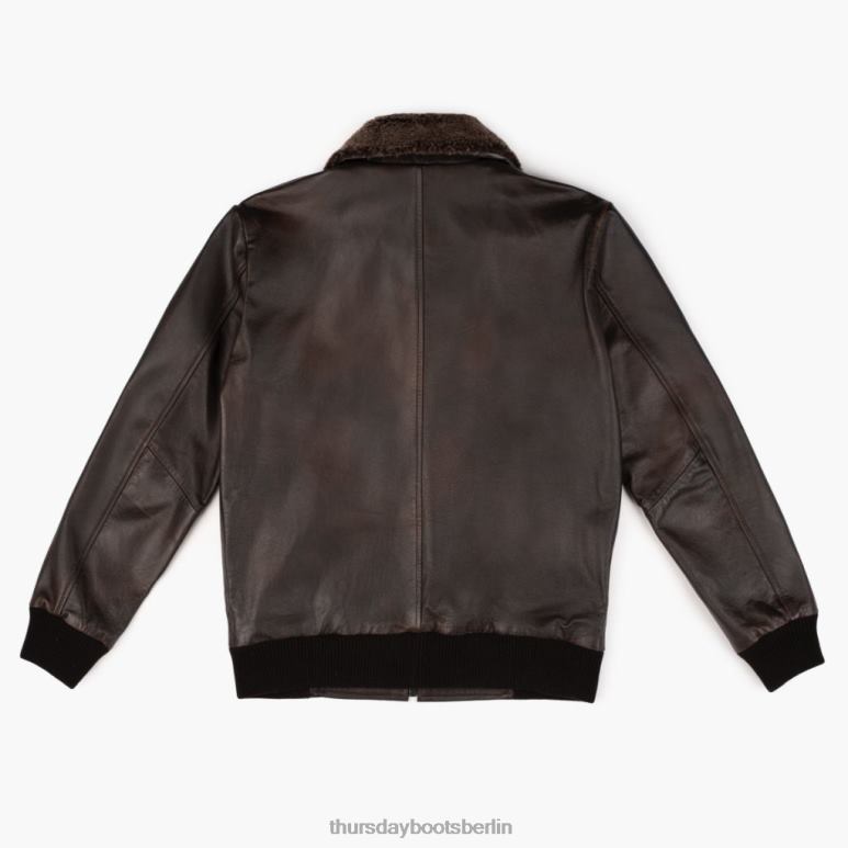 Thursday Boots Fliegerjacke Männer DLHT159 Kleidung schwarzer Kaffee