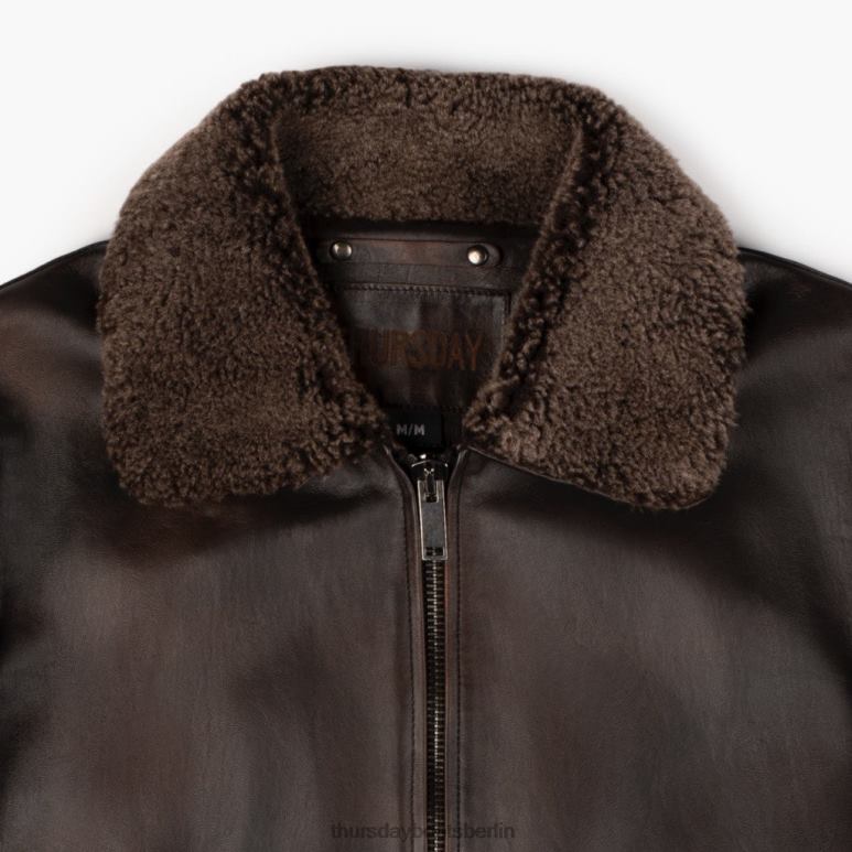 Thursday Boots Fliegerjacke Männer DLHT159 Kleidung schwarzer Kaffee