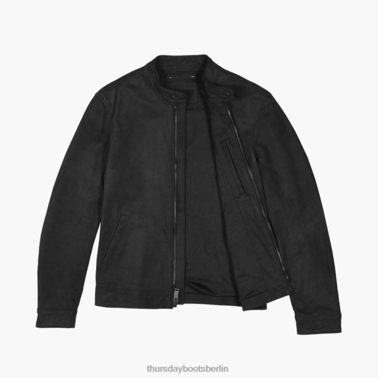 Thursday Boots Racer-Jacke Männer DLHT142 Kleidung schwarz matt