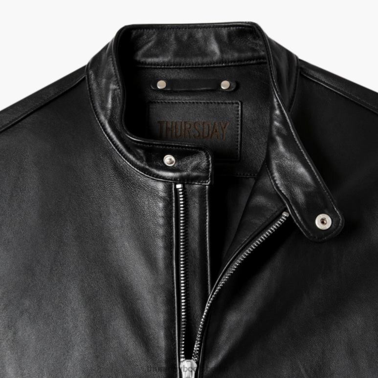Thursday Boots Racer-Jacke Männer DLHT143 Kleidung Schwarz