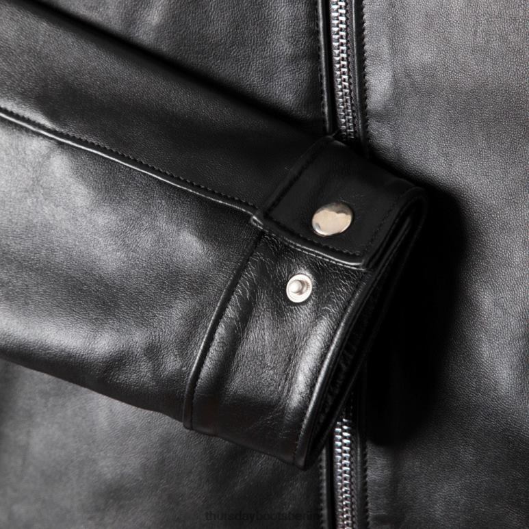 Thursday Boots Racer-Jacke Männer DLHT143 Kleidung Schwarz