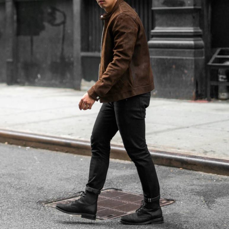 Thursday Boots Racer-Jacke Männer DLHT144 Kleidung Tabak