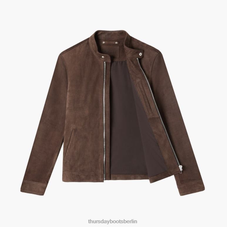 Thursday Boots Racer-Jacke Männer DLHT144 Kleidung Tabak