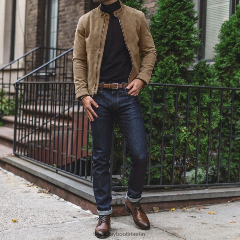 Thursday Boots Racer-Jacke Männer DLHT146 Kleidung Taupe