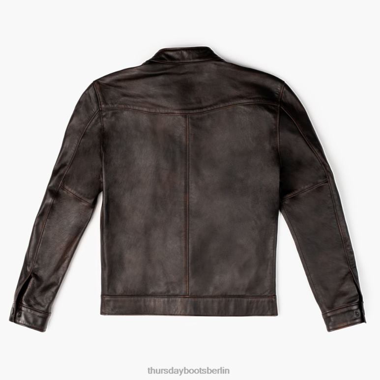 Thursday Boots Roadster-Jacke Männer DLHT152 Kleidung schwarzer Kaffee