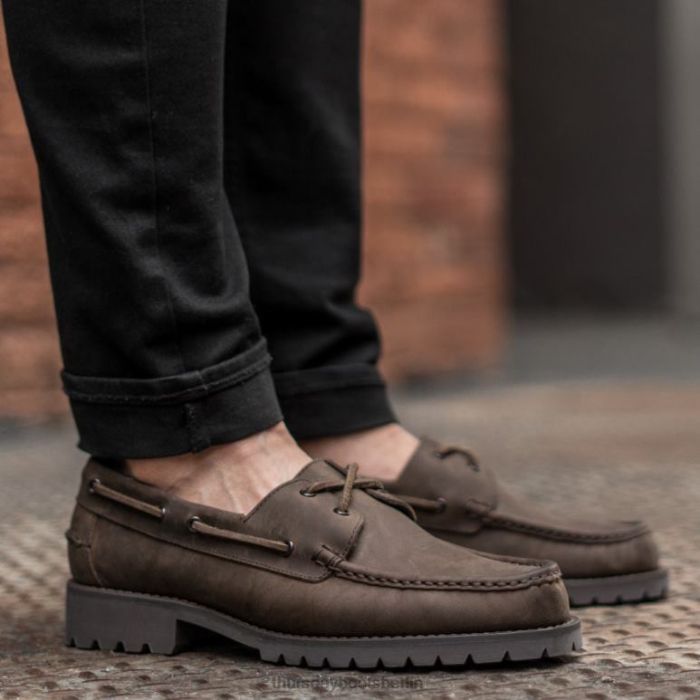 Thursday Boots handgenähter Slipper Männer DLHT226 Schuhe Tabak