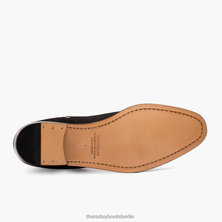 Thursday Boots Geschirr Männer DLHT90 Schuhe schwarzes Wildleder