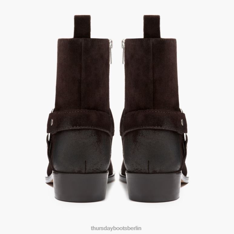Thursday Boots Geschirr Männer DLHT91 Schuhe dunkelbraunes Wildleder