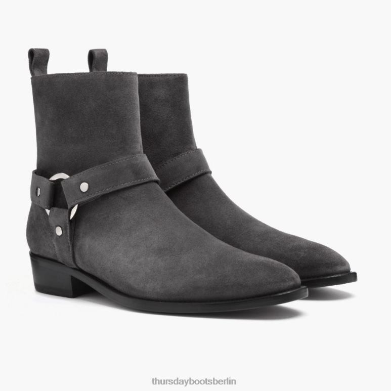 Thursday Boots Geschirr Männer DLHT92 Schuhe graues Wildleder