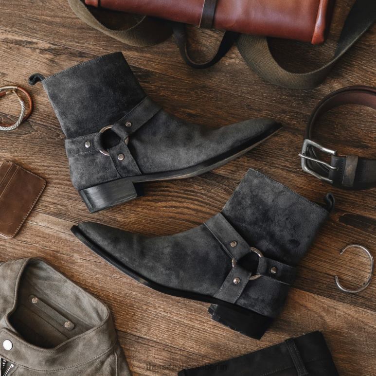 Thursday Boots Geschirr Männer DLHT92 Schuhe graues Wildleder
